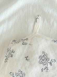 Vintaside Kids Babygirl 2 件套轻盈贴身可爱花卉印花吊带背心搭配时尚休闲刺绣牛仔裤套装，非常适合夏季，花卉印花增添俏皮迷人元素，牛仔裤和上衣相得益彰，为宝宝打造时尚舒适的装扮 - 彩色 - 查看 7