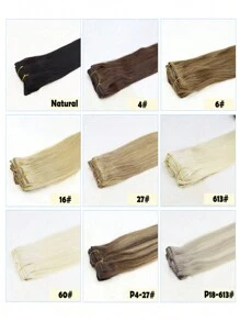 Seamless Clip Ins 9 chiếc 200g/220g/240g Ren cơ sở 16# Light Bloned Clip In 100% Remy Tóc người nối dài Căn chỉnh biểu bì Kẹp chìm đôi cho phụ nữ tóc mỏng Vẻ ngoài tự nhiên Chất lượng hàng đầu - S16 - Xem 4