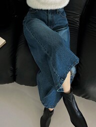 DAZY Jeans larghi e morbidi da donna a 7/8 di lunghezza, pantaloncini di jeans eleganti di qualità