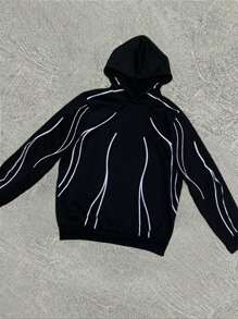 SHEIN Manfinity Dauomo 男士休闲简约套头连帽衫，日常穿着