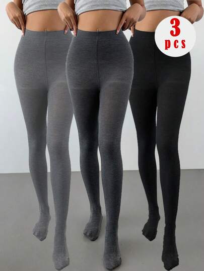 Aloruh Women's Gray Leggings, Versatile, Casual Fit For Pairing With Skirts