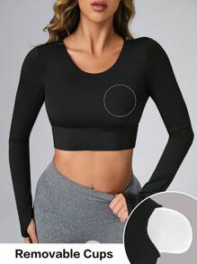 Easithlete Camo Print Letter Tape Panel Sports Tank Top Gym Topworkout Tank Top - Black - View 2