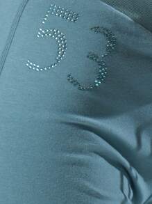 Musera Sport MUSERA Diamonte Pantaloni sport pentru femei cu talie joasă și șnur, cu picior drept, model padel, tenis, pickleball, sală de fitness toamnă-iarnă