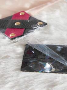 Rhinestone Embellished Reusable Silicone Self-Adhesive Leather Nipple Cover