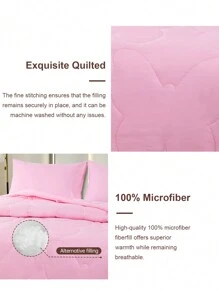 1pc Fluffy Warm Butterfly Stitch All-Season Comforter, Cloud Comfort Down Alternative Duvet Insert For All Size Twin Full Queen