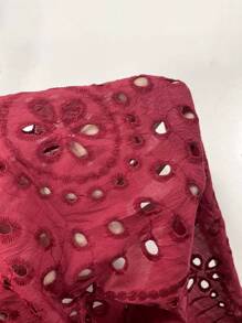 SHEIN Clasi Women Short Casual Dress, Simple And Fashionable For Daily Wear - Burgundy - View 6