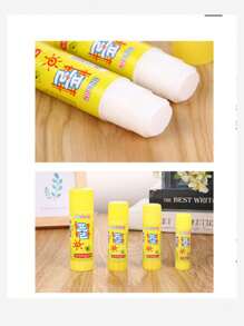 10pcs (9g) PVA Solid Glue Sticks, For Adhering Light Paper, Envelopes, Documents, Handmade Cards, Exam Papers, Notes, Scrapbooking, School & Office Supplies Back To School - yellow - View 7