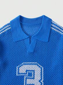 ROMWE MEN Prep Polo in maglia da uomo, casual a maniche corte, design minimalista alla moda per uso quotidiano
