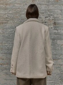 MUSERA Blazer con bolsillo en el pecho, abotonado y texturizado, para la temporada de invierno