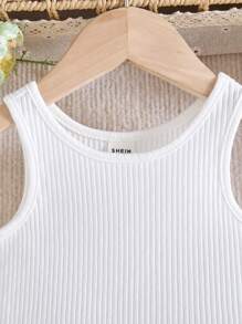 SHEIN Leap Crew Baby Girl Casual Vacation Top And Floral Print Flared Pants Set - Multicolor - View 4