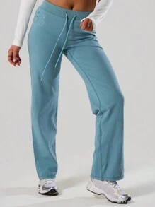 Musera Sport MUSERA Diamonte Pantaloni sport pentru femei cu talie joasă și șnur, cu picior drept, model padel, tenis, pickleball, sală de fitness toamnă-iarnă