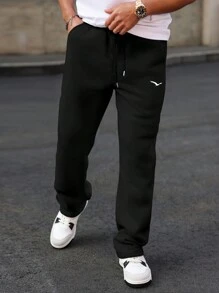 Manfinity CasualCool 男士前系带口袋印花简约运动裤，休闲日常穿着