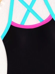 Swim SPRTY Summer Beach Women's Colorblock Vicky One Piece Swimsuit - Multicolor - View 3