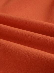 Maweii Spring And Summer Women's Shirts, Business Casual, Work Shirts, Embroidered Brown Shirts, Draped Cutting And Shaping Ruffle Tops - Orange - View 8