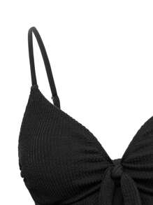 SHEIN Swim Damski jednolity kolor prosty modny codzienny strój kąpielowy z ramiączkami, na letnie wakacje na plaży