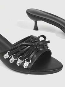 CUCCOO GRLICON Women's High Heel Sandals, Y2K Style, Punk Rock, Biker, Cool Girl, Suitable For Halloween, Christmas, Party - Black - View 10