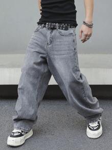 Manfinity EMRG Men's Denim Jeans - Light Grey - View 5