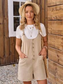 LanaWest Women's Casual Short Sleeve T-Shirt + U-Neck Bib Pants - Multicolor - View 7