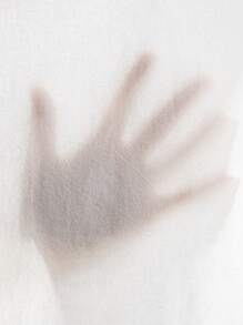 SHEIN EZwear Shorts ribete fruncido de cintura con cordón - Blanco - Ver 7