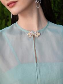 Modelyn Women's Elegant Solid Color Dress - Green - View 5