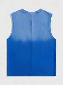 ROMWE MEN Anime Áo ba lỗ cổ tròn in chữ và hoạt hình cho nam - Màu tím - Xem 2