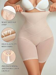 Women's Simple And Fashionable Casual Everyday Shapewear Bottom - Apricot - View 1