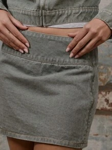 MUSERA Mid Rise Denim Mini Skirt Spring 90's Y2k Cute Sexy Summer Evening Party Elegant Christmas