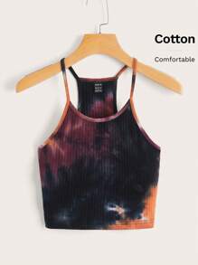 SHEIN EZwear Tie Dye Cami Top - Multicolor - View 5