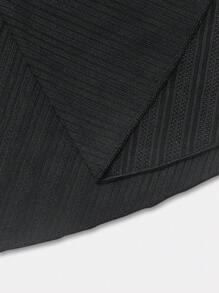 Vionelle Plus Size Women Wrinkled V-Neck Puff Sleeve Long Sleeve Textured Knit Hem Casual T-Shirt In Apricot Fall Cloth For Women - Black - View 8