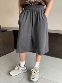 DAZY Tween Boy Kids Fall Shorts - Grey - View 1