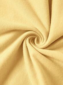 SHEIN BASICS 女士露肩修身紧身休闲晚宴连衣裙 - 黃色 - 查看 7