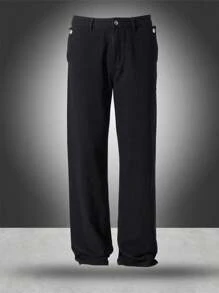 Manfinity Homme Men's Loose Fit Pocket Casual Versatile Flared Denim Jeans