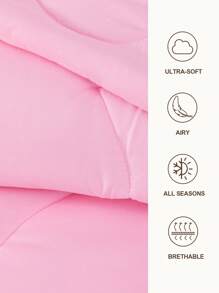 1pc Fluffy Warm Butterfly Stitch All-Season Comforter, Cloud Comfort Down Alternative Duvet Insert For All Size Twin Full Queen