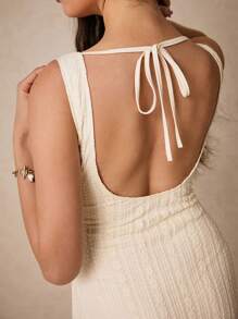 Poéselle 女士杏色连衣裙 蕾丝连衣裙 无袖纹理圆领 无袖露背迷你连衣裙 露背连衣裙 情人节女士连衣裙 情人节舞会连衣裙 派对女士连衣裙 海滩女士服装 夏季女士服装 婚纱 太阳裙 波西米亚风优雅女士连衣裙 夏季女士连衣裙 女士服装 情人节连衣裙 生日女士服装 婚礼女士连衣裙 迷你连衣裙 西装女士节日 波西米亚风 嬉皮士 老钱波西米亚风 白色毕业礼服 - 杏色 - 查看 5