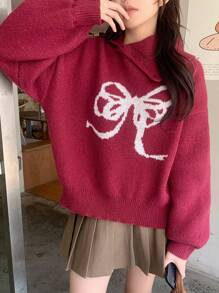 DAZY Women's Loose Fit Casual Solid Color Sweater, New Arrival Autumn Hoodie - Purple - View 4