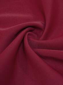 Gloray Women's Solid Color Elegant Versatile Tie Collar Puff Sleeve Blouse - Red - View 6