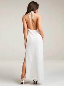 Athîral 女士纯色露背吊带连衣裙