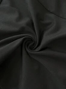 SHEIN Mallas de maternidad de cintura alta ajustable - Negro - Ver 4