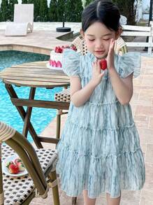 DAZY Kleine Mädchen Lässig Kleid, Herbstkollektion