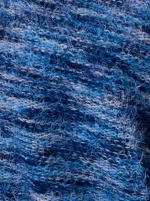 MUSERA Knit Oversized Crew Neck Jumper Spring Casual Y2k 90's Striped - Blue - View 6