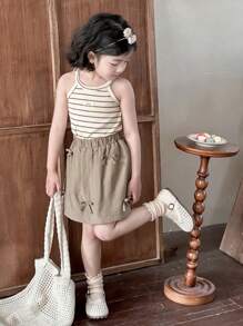 Dazy Kids Bộ trang phục thu nhỏ 2 món cho bé gái - Xám - Xem 2