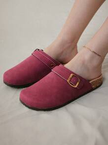 Solecia Chaussons de maison à plateforme moelleuse pour femmes, chaussures à bout fermé chaudes