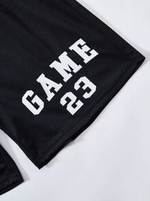 SHEIN 5pcs/Set Kids/Tween Boys Letter & Numeral Printed Relaxed Solid Color Shorts, Multi-Pack, Versatile For School, Garden, Beach, Birthday, Suitable For Spring, Summer, Autumn, Winter