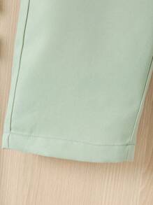 Boys Front Button Shirt And Bib Overalls 2Pcs Gentlemen Outfit Set - Multicolor - View 7