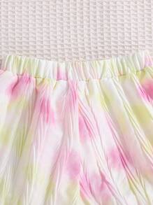 2pcs/Set Girls Tie Dye Print Overall Shorts & Tank Top Sets,Stylish Summer Outfit For Matching Family Vacation,Little Young Girl Clothing Summer Sets - Multicolor - View 8