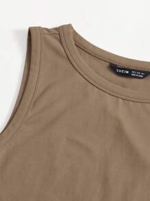 SHEIN EZwear Solid Crop Tank Top