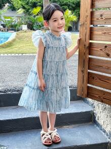 DAZY Kleine Mädchen Lässig Kleid, Herbstkollektion