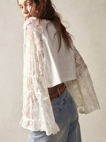 Bohemela Knit Colorblock Boat Neck Flare Long Sleeve Loose Crop Top For Women - Multicolor - View 2