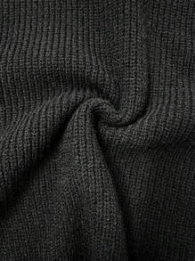 EMERY ROSE Turtleneck Ribbed Knit Sweater,Long Sleeve Tops Knit Pullover Fall Winter Outfit - Black - View 5