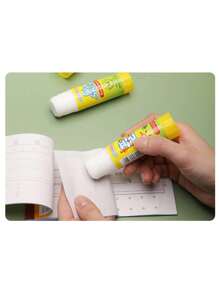 10pcs (9g) PVA Solid Glue Sticks, For Adhering Light Paper, Envelopes, Documents, Handmade Cards, Exam Papers, Notes, Scrapbooking, School & Office Supplies Back To School - yellow - View 3